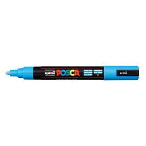 AK UNI marker PC-5M plavi svetlo 8 light blue POSCA