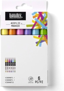 Akrilni marker set 6x2-4mm Vibrant colors