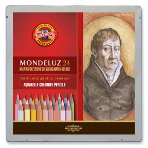 Aquarell 3724 24 Portrait coloured pencils