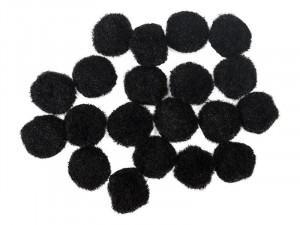 Crafty pom pom crna 20mm 20K