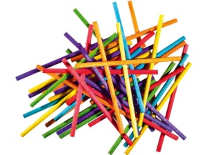Crafty woody 10cm stapici u boji 80kom