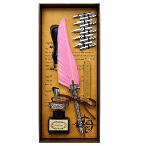 Kaligrafski set sa pecatom 251402 roze