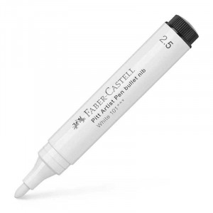 Pitt Artist Pen bullet nib 2.5 India ink pen, white