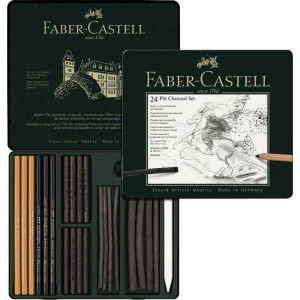 Pitt Charcoal set tin of 24
