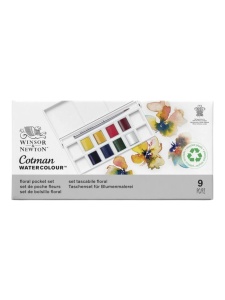 Set akavrel floral Cotman 1-8 + četkica