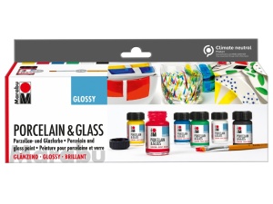 Set boja za porcelan i staklo sjajna 15ml