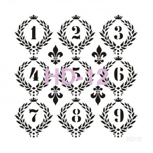 Stencil homer decor HD-12 series 45*45
