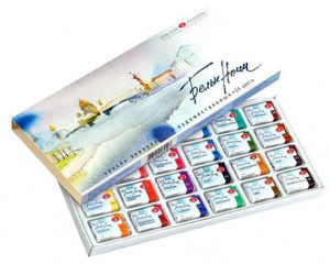 Watercolors Set (24 cardboard packaging box) S1941061