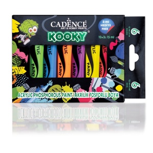 Acrylic paint kooky phosphorous 6 pieces 15ml