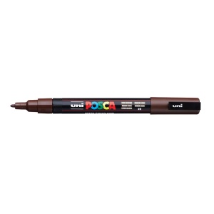 AK UNI marker PC-3M braon tamno 22 dark brown POSCA /0.9-1.3mm