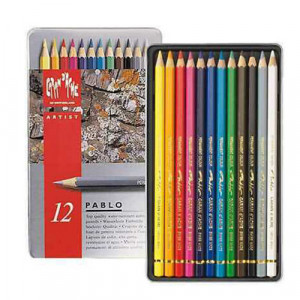 Colour Pencils Tin of 12 Pablo Permanent