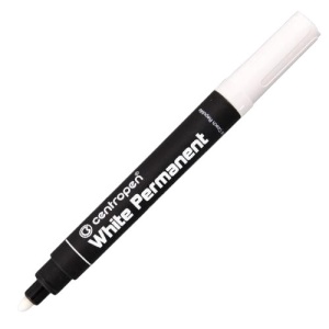 Marker permanent Centropen 8586-01 obli vrh beli