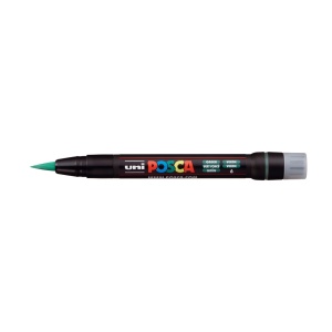 AK UNI marker PCF-350 brush zeleni 6 POSCA