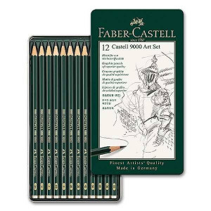 Castell 9000 Series Graphite Pencil Tin 12pc