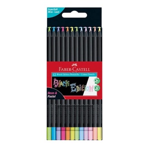 Drevene boje 1-12 Black Edition pastel-neon