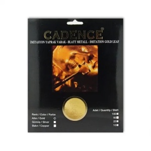 Imitation metal leaf-50 pieces gold 15x15