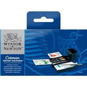 Water colours field box 12 half pens