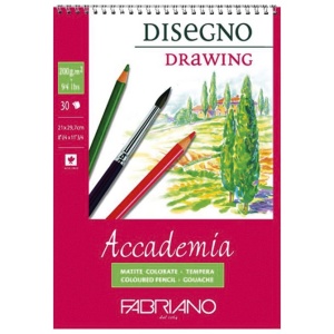Accademia A4 blok 21x29,7 drawing 200gr spirala 30l