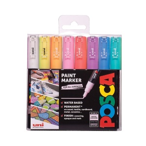 UNI set pc-1m Posca 0.7mm 8kom pastelne boje