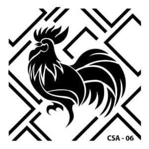 Kids ANIMAL stencil CSA-06 25X25cm