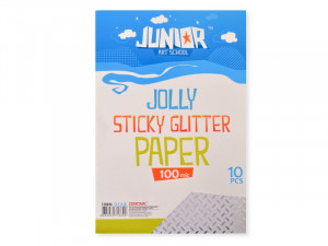 Papir samolepljivi glitter A4, rice srebrni