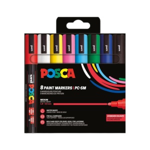 Set Posca PC-3M 1.8-2.5mm basic colors 1-8