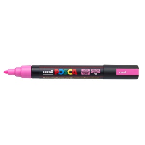 AK UNI marker PC-5M fluo roze f13 POSCA /1.8-2.5mm