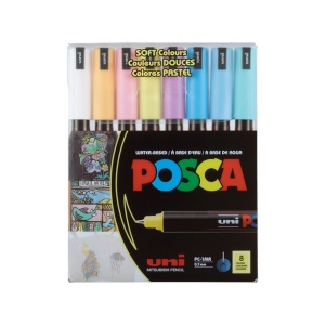 AK UNI set PC-1MR POSCA /0.7mm 8 kom pastelne boje