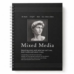 Blok Mixed Media crni list210x290 115g 60l 251287