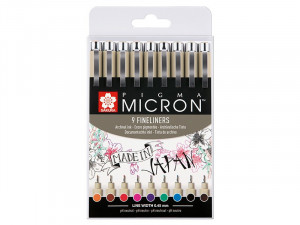 Liner black Pigma Micron 9k set