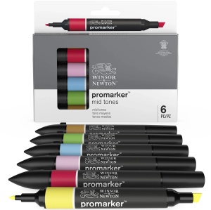 Promarker 6 Mid Tones set