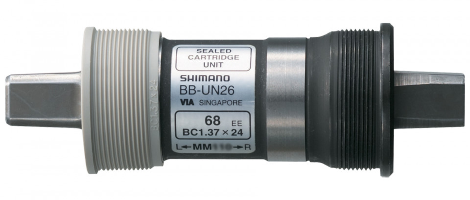 Boitier de pédalier Shimano BB-UN26 122mm carré