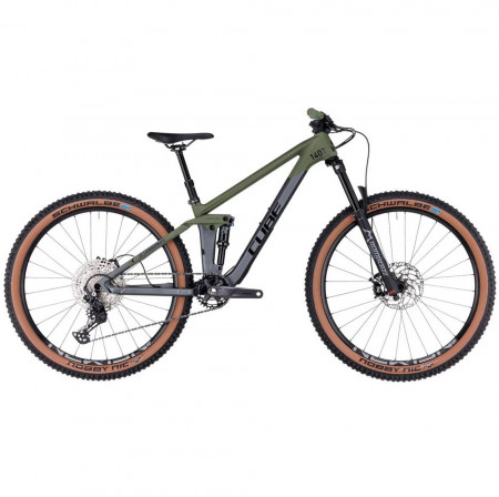 Bicicleta copii CUBE Stereo 140 HPC Rookie Grey'n'Olive
