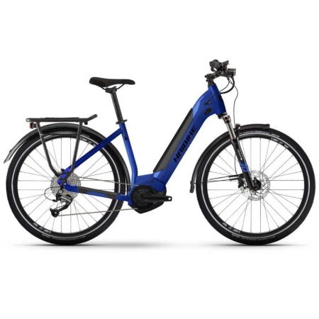 Bicicleta electrica HAIBIKE Trekking 4 Low i500Wh 9-G Altus Glossy Matte Blue Black