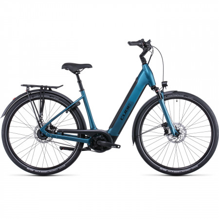Bicicleta Electrica MTB Hardtail CUBE Supreme Hybrid EXC 625 Easy Entry Blue Black