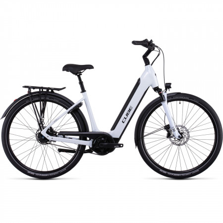 Bicicleta Electrica MTB Hardtail CUBE Supreme RT Hybrid EXC 500 Easy Entry Flashwhite Black
