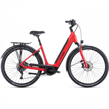 Bicicleta Electrica MTB Hardtail CUBE Supreme Sport Hybrid Pro 625 Easy Entry Red Black