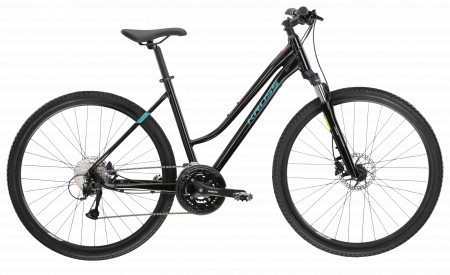 Bicicleta KROSS EVADO 5.0 PP 28" Negru-Turquoise-Black Glossy 24