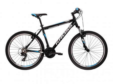 Bicicleta KROSS HEXAGON 1.0 26" Negru-White-Black Glossy 24