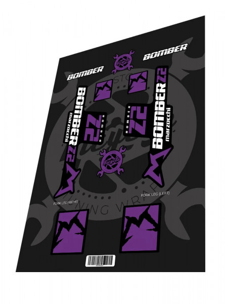 Set stickere adezive furca MARZOCCHI Bomber Z2 2020 Purple Black