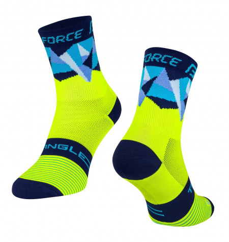 Sosete Force Triangle fluo/albastre S-M