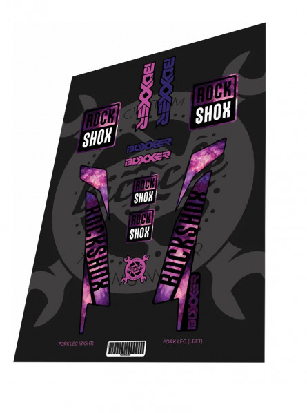 Stickere adezive furca ROCKSHOX Boxxer Galaxy 2016