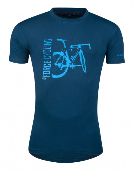 Tricou FORCE FLOW maneci scurte albastru
