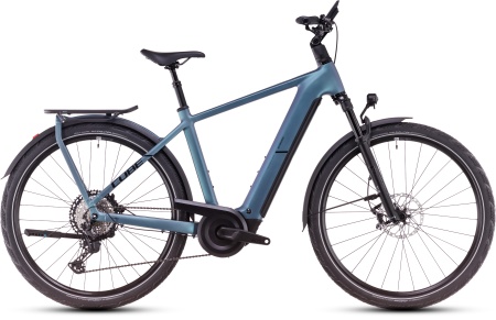 Bicicleta Electrica Hardtail CUBE Kathmandu Hybrid SLX smaragdgrey´n´black