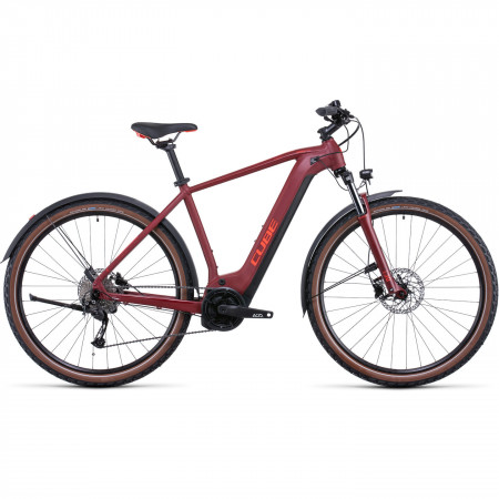 Bicicleta Electrica MTB Hardtail CUBE Nuride Hybrid Performance 625 Allroad DarkRed Red