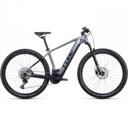 Bicicleta Electrica MTB Hardtail CUBE Reaction Hybrid Pro 625 Flashgrey Green