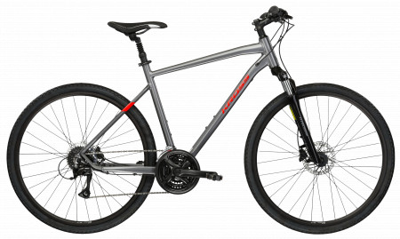 Bicicleta KROSS EVADO 4.0 28" Graphite-Red-Graphite Glossy 24