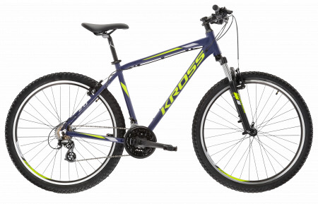 Bicicleta KROSS HEXAGON 2.0 27.5" Navy Blue-Lime-Navy Blue Mat 24