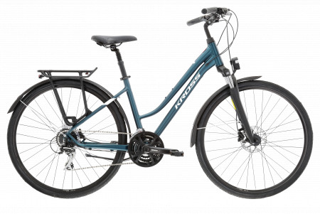 Bicicleta KROSS TRANS 4.0 28" Turquoise-Grey-Turquoise Mat 24