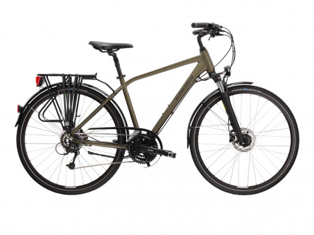 Bicicleta KROSS TRANS 5.0 28" Khaki-Negru-Green Mat 23